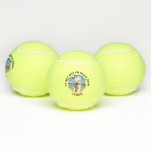 Funny “I’m Hiding From” Custom Dog Name & Photo Tennisballen (Multi)