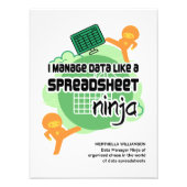 Funny I Manage Data SPREADSHEET NINJA Foto Afdruk (Voorkant)
