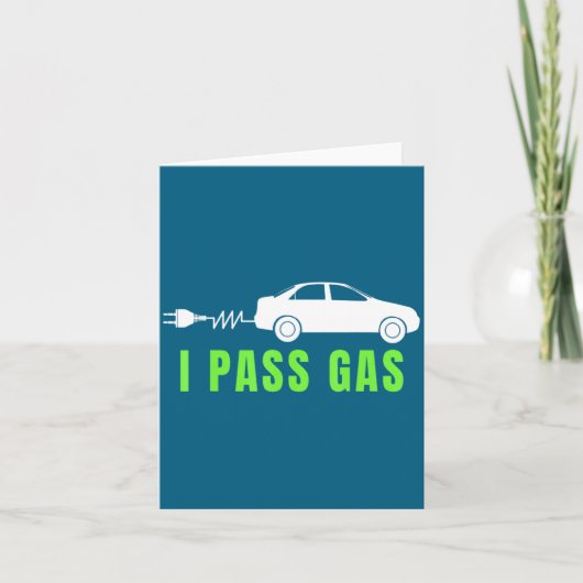 Funny I P Gas Electric Car I Love Evs Electri  Kaart (Voorkant)