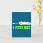 Funny I P Gas Electric Car I Love Evs Electri  Kaart (Gele Bloem)