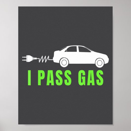Funny I P Gas Electric Car I Love Evs Electri  Poster (Voorkant)