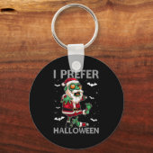 Funny I Prefer Halloween Santa Zombie Ugly Christm Sleutelhanger (Voorkant)