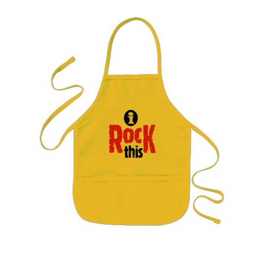 Funny I ROCK DEZE Text Graphic Kinder Schort (Voorkant)