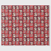 Funny "I Saw That" Santa Claus Meme Comic Cadeaupapier (Vlak)