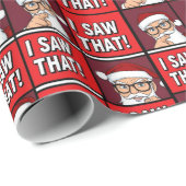 Funny "I Saw That" Santa Claus Meme Comic Cadeaupapier (Rol Hoek)