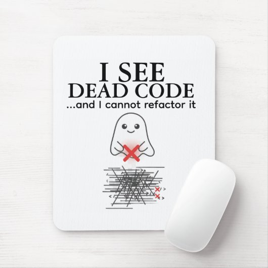 Funny I See Dead Code Programmer Mouse Pad Muismat (Met muis)
