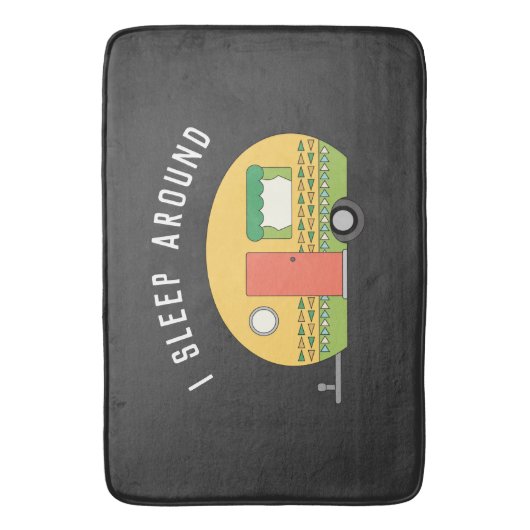 Funny I Sleep rond RV Camper Dark Badmat (Voorkant Verticaal)