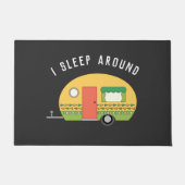 Funny I Sleep rond RV Camper Dark Deurmat (Voorkant)