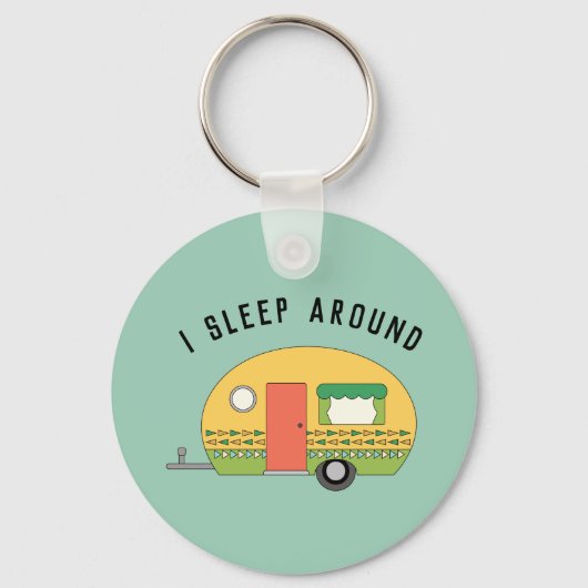 Funny I Sleep rond RV Camper Sleutelhanger (Voorkant)