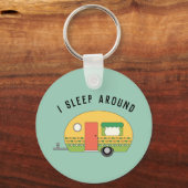 Funny I Sleep rond RV Camper Sleutelhanger (Voorkant)