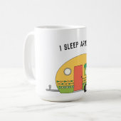 Funny I Sleep rond RV Latte Mok (Voorkant links)