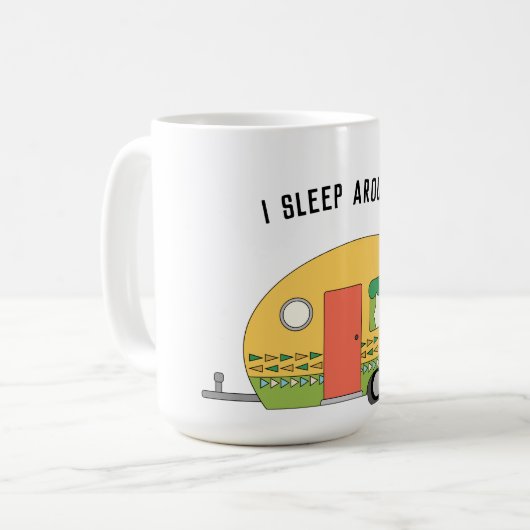 Funny I Sleep rond RV Latte Mok (Voorkant links)