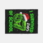 Funny I Survived 67 Days Of School Christmas Kids  Fleece Deken (Voorkant (Horizontaal))
