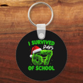 Funny I Survived 67 Days Of School Christmas Kids  Sleutelhanger (Voorkant)