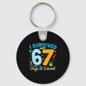 Funny I Survived 67 Days Of School Teacher Student Sleutelhanger (Voorkant)