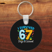 Funny I Survived 67 Days Of School Teacher Student Sleutelhanger (Voorkant)