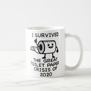 Funny I Survived Toilet Paper Crisis 2020 Gift Koffiemok