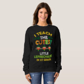 Funny I Teach Leprechauns St Patricks Day Teachers Trui (Voorkant volledig)