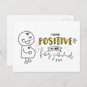 Funny I testte positieve zwangerschapsuitkondiging Feestdagenkaart (Voorkant / Achterkant)