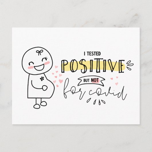 Funny I testte positieve zwangerschapsuitkondiging Feestdagenkaart (Voorkant)