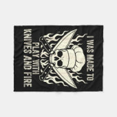 Funny I Was Made To Play With Knives And Fire Culi Fleece Deken (Voorkant (Horizontaal))