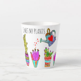 Funny I Wet Mijn Planten Cacti  Latte Mok