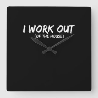 Funny I Workout Shirt for Gym Rats - Quarantine Vierkante Klok