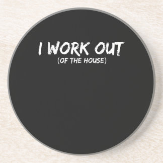 Funny I Workout Shirt for Gym Rats - Quarantine Zandsteen Onderzetter