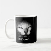 Funny Ibuprofen Cat Meme Retro Ugly Cat Face Mens  Koffiemok (Links)