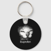 Funny Ibuprofen Cat Meme Retro Ugly Cat Face Mens  Sleutelhanger (Voorkant)