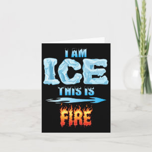 Funny Ice and Fire Costume Halloween Family Matchi Kaart