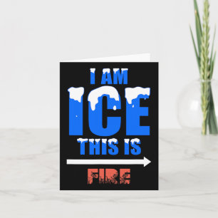 Funny Ice and Fire Costume Halloween Family Matchi Kaart
