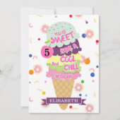 Funny Ice Cream Cone Kids Verjaardag Kaart (Voorkant)