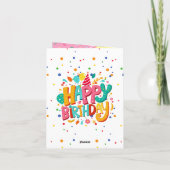 Funny Ice Cream Cone Kids Verjaardag Kaart (Achterkant)