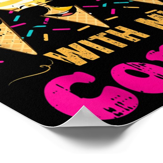 Funny Ice Cream Summer Beach Cones Poster (Hoek)