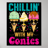 Funny Ice Cream Summer Beach Cones Poster (Voorkant)