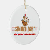 Funny Ice Cream Sundae Keramisch Ornament (Rechts)
