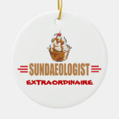 Funny Ice Cream Sundae Keramisch Ornament (Voorkant)