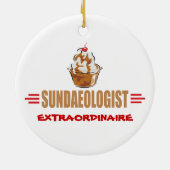 Funny Ice Cream Sundae Keramisch Ornament (Achterkant)
