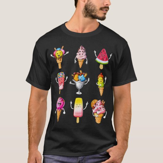 Funny Ice Cream T-shirt (Voorkant)
