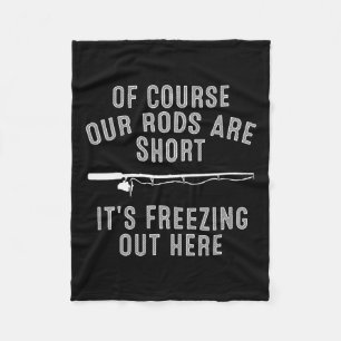 Funny Ice Gevist Kunst voor Mannen Vader Ice Fishi Fleece Deken