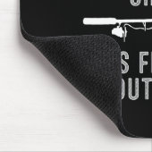 Funny Ice Gevist Kunst voor Mannen Vader Ice Fishi Muismat (Hoek)