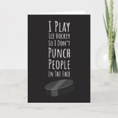 Funny Ice Hockey Cards Humor Sports Team Lover Fan Kaart (Voorkant)