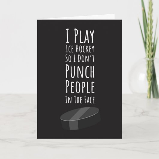 Funny Ice Hockey Cards Humor Sports Team Lover Fan Kaart (Voorkant)
