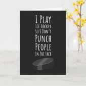 Funny Ice Hockey Cards Humor Sports Team Lover Fan Kaart (Gele Bloem)