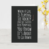 Funny Ice Hockey Cards Skating Winter Sports Team Kaart (Gele Bloem)