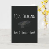 Funny Ice Hockey Cards Sports Team Player Lover Kaart (Gele Bloem)