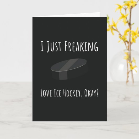 Funny Ice Hockey Cards Sports Team Player Lover Kaart (Gele Bloem)