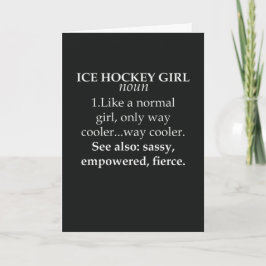 Funny Ice Hockey Cards Sports Women Athlete Kaart