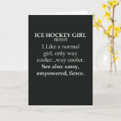 Funny Ice Hockey Cards Sports Women Athlete Kaart (Gele Bloem)